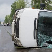 inverted car after an accident
