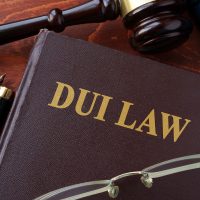 DUI Law title on a book and gavel.