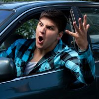 Man Expressing Road Rage