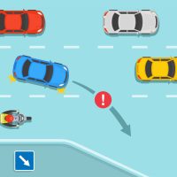 Escena de divergencia de carretera