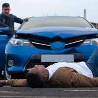 Scene of a car crash