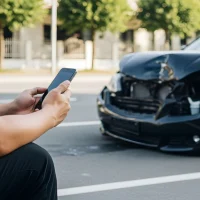 man-using-smartphone-after-car-accident-on-road[1]